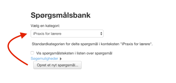 PRA - SUP - tilføj kategori til spørgsmålsbanken i ipraxis 4